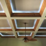 coffered ceiling with wood trim